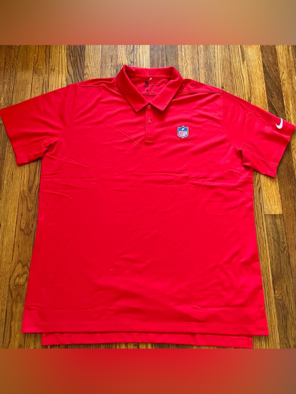Nike Dri-Fit NFL Red On-Field Event Polo Shirt PE, Size Large NWT AV3934-657
